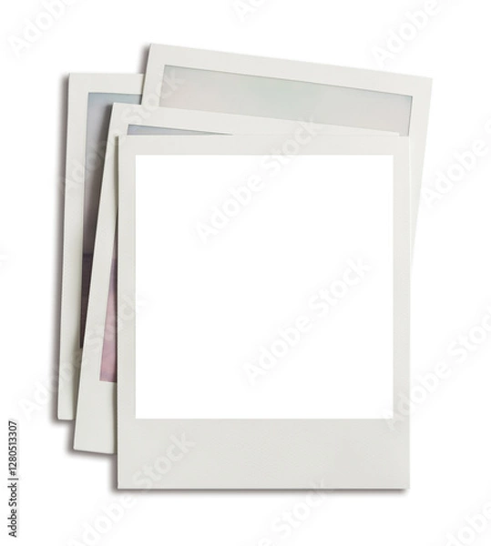Fototapeta Vintage Polaroid, instant photo frame isolated in transparent PNG, polaroid frame - isolated design element