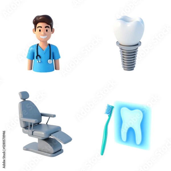Obraz dentist with dental tools