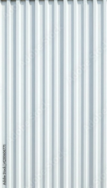 Fototapeta Vertical zinc sheet cladding, light white, textured surface, shiny, bright