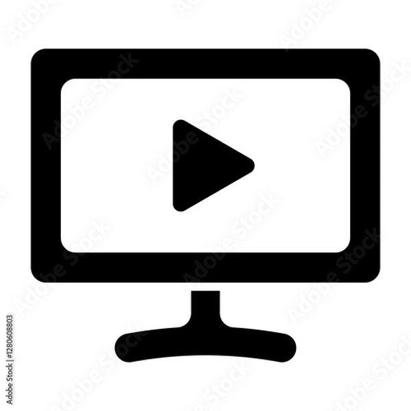 Obraz Screen Vector Glyph Icon Design