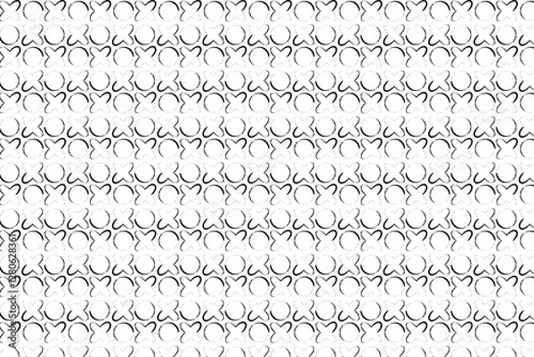 Obraz Grunge fun black seamless pattern. Creative abstract background for trendy design with basic shapes.