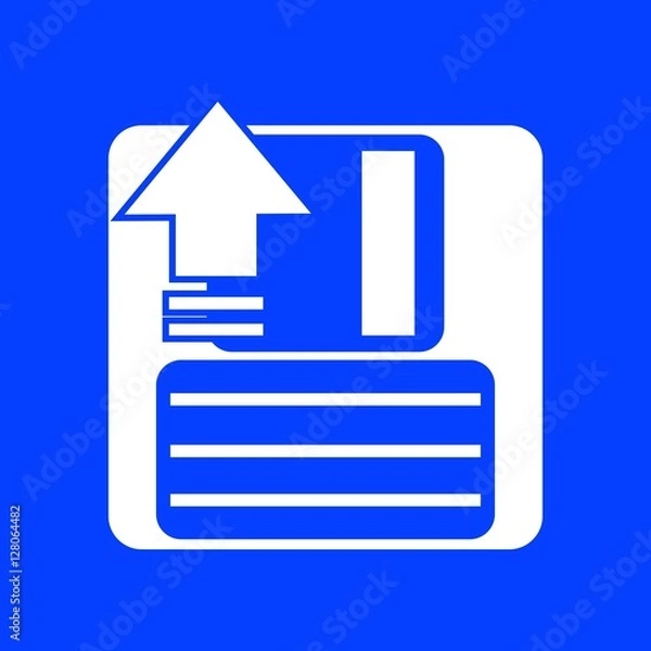 Obraz Floppy disk or save flat icon for apps and websites