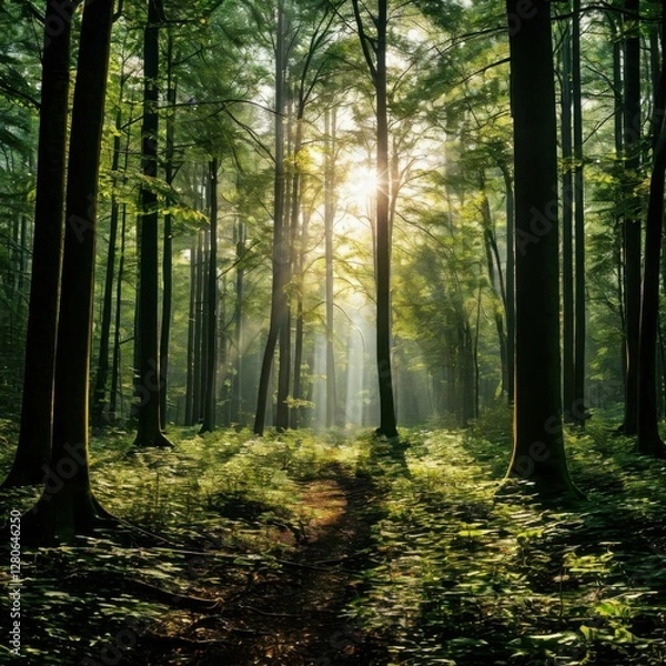 Obraz Dense forests with trees in a mysterious atmosphere