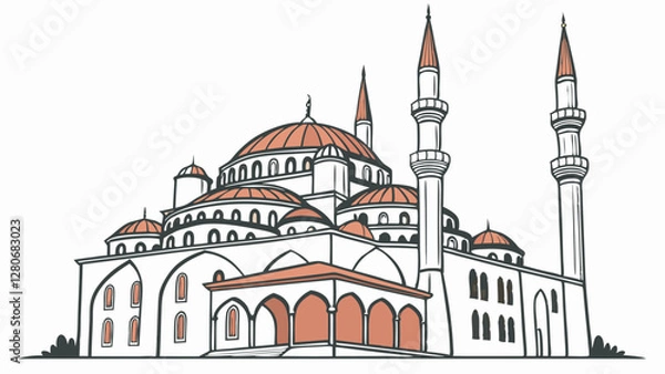 Obraz Mosque Vector Art Istanbul turkey