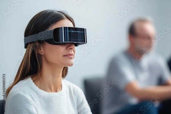 Fototapeta Autism research exploring wearable devices for sensory regulation. Featuring innovation and technology