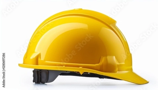 Obraz yellow helmet isolated on white