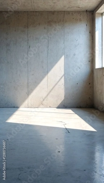 Obraz empty room with concrete wall