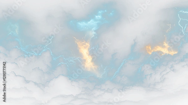 Fototapeta a dark sky with clouds and stars