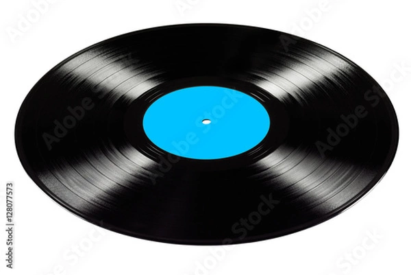Obraz Vinyl record isolated on white background.