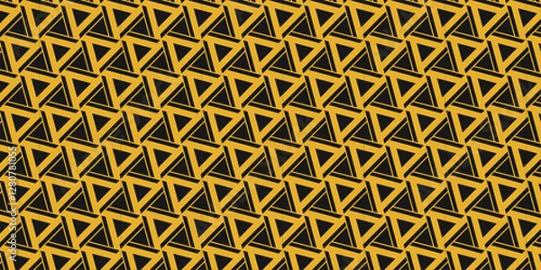 Obraz Endless Triangular Patterns in Golden Contrast