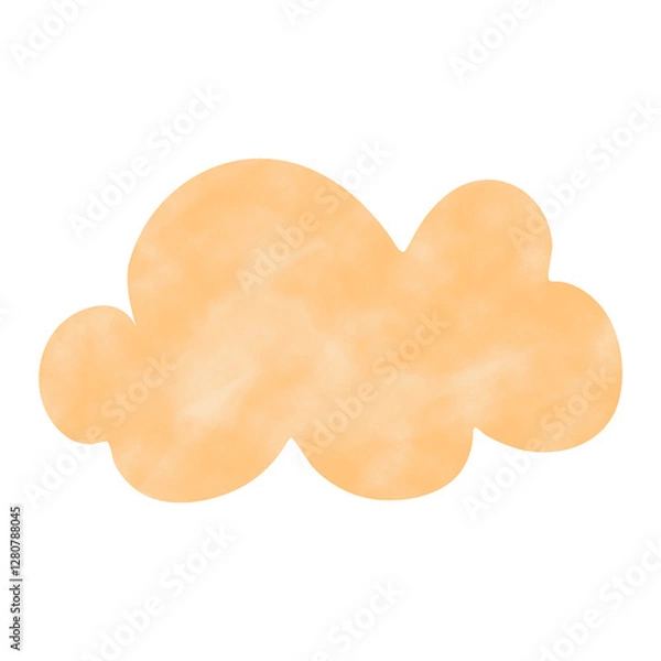 Obraz Cloude with Watercolor illustration Set