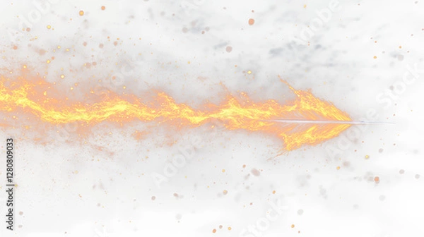 Obraz a fire arrow with a black background