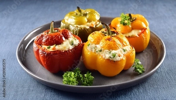 Obraz baked pumpkin with vegetables