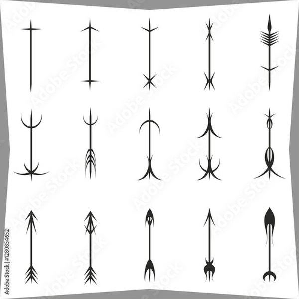 Obraz 15 Custom sharp black minimalist arrows