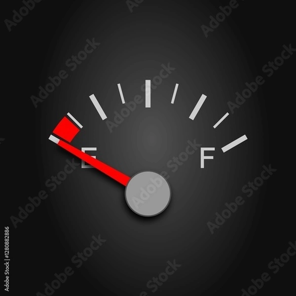 Fototapeta Unspecified gauge on empty