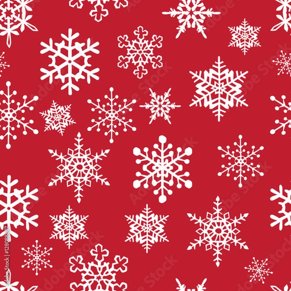 Obraz Snowflakes seamless pattern