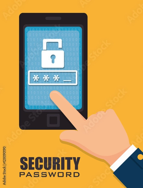 Fototapeta security system technology icon vector illustration eps 10