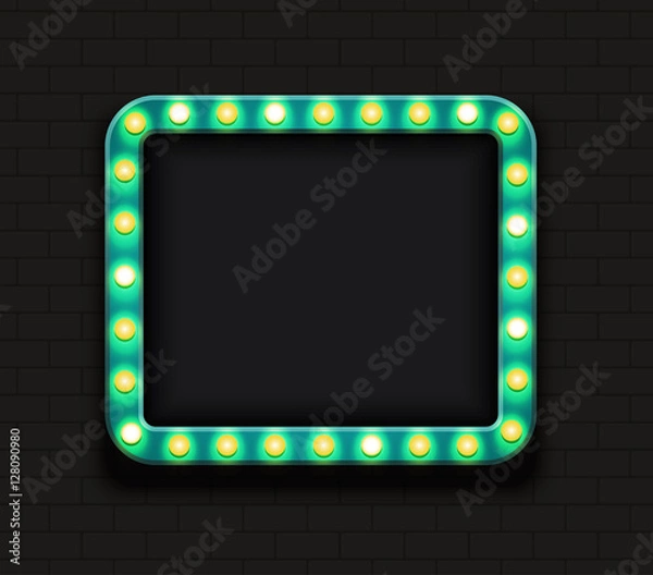 Fototapeta Vector modern retro billboard background