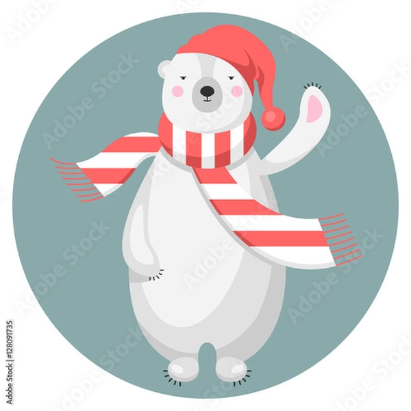 Obraz Christmas polar bear