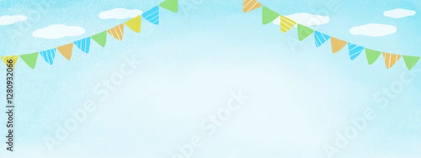 Obraz 空とガーランドの背景