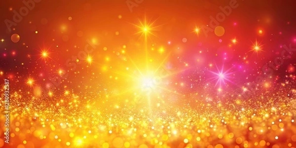 Obraz Background with vibrant orange sparks created using a combination of bright yellow and pink hues with subtle gradient effects for a mesmerizing effect , vibrant orange sparks, colorful gradient