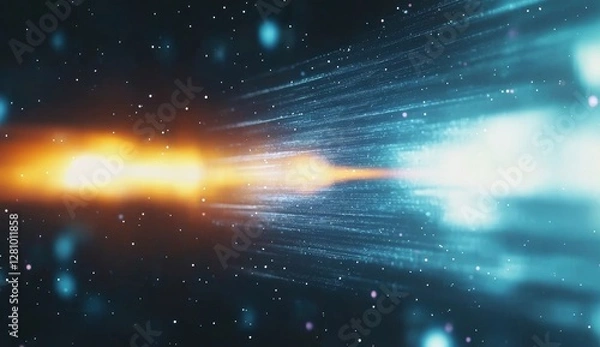 Fototapeta Wallpaper featuring science fiction themes, showcasing the beauty of deep space with vibrant graphics reminiscent of water waves, clouds, and celestial bodies