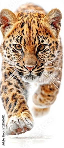 Fototapeta Amur Leopard Cub Approaching