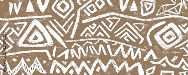 Obraz The ornament is native to America and features a seamless Aztec background