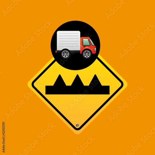 Fototapeta rough traffic sign concept vector illustration eps 10