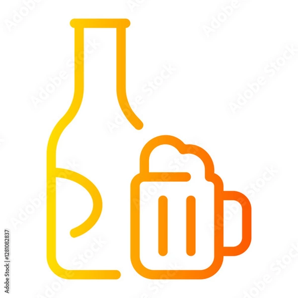 Fototapeta beer gradient icon
