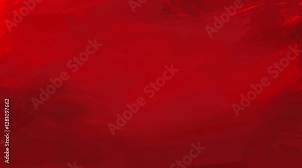 Obraz Golden festive magic radiant red gradient background with sparkling bokeh and glitter shimmer. Elegant one color Christmas and New Year wallpaper featuring twinkling sun texture and copyspace for text