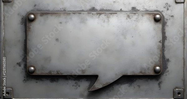 Obraz Metal Speech Bubble Sign