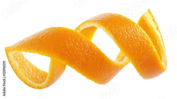 Obraz orange peel isolated on white background