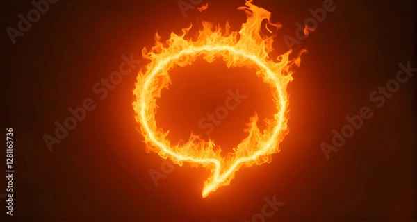 Obraz Burning Speech Bubble