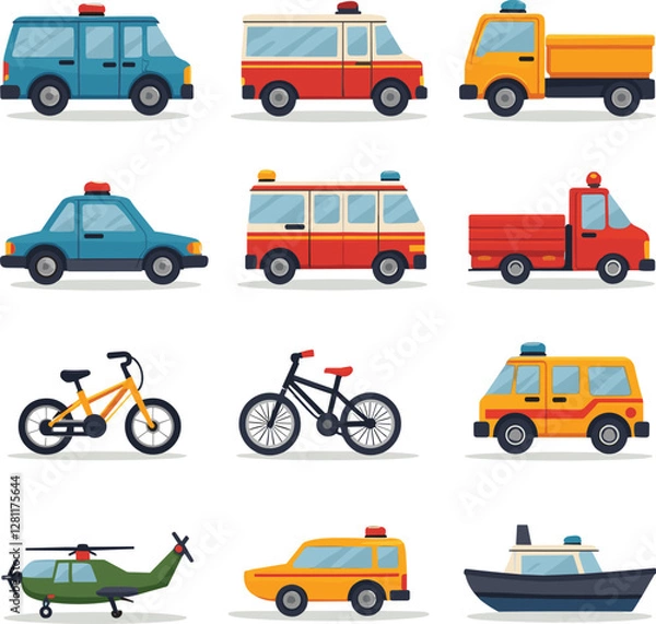 Fototapeta Vehicle Set 4