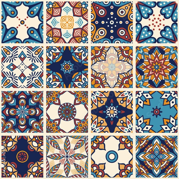 Obraz Ethnic floral seamless pattern