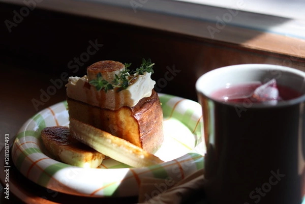 Obraz 케이크와 차