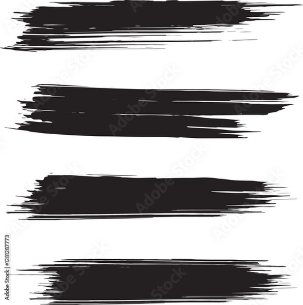 Obraz Black brush strock set 