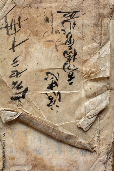 Obraz Ancient Paper with Inked Text