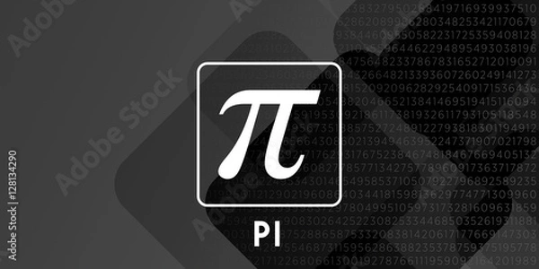Fototapeta pi day typography on the color background