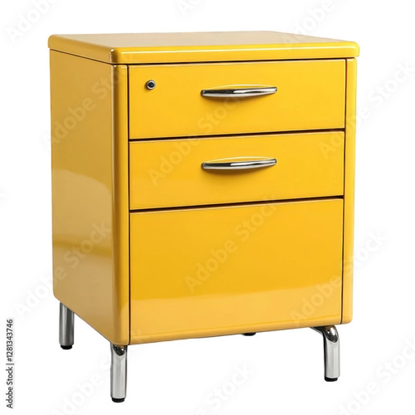 Obraz A yellow drawer cabinet