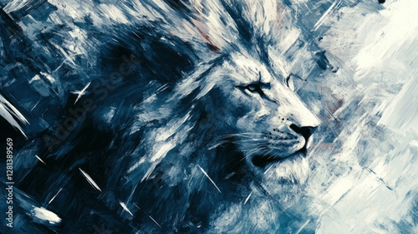 Fototapeta Lion for graphic work. Lion abstract art background.Animal backdrop wallpaper