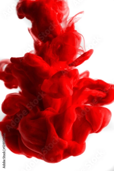 Obraz red dye in water
