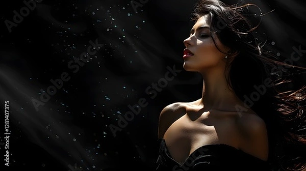 Obraz model at a studio photoshooting