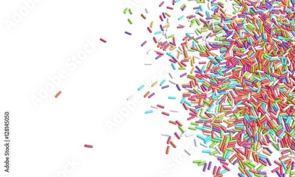 Obraz 3d rendering sprinkles white background