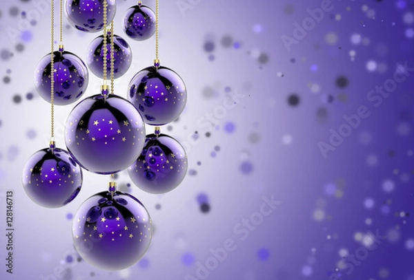 Obraz Fioletowe bombki
