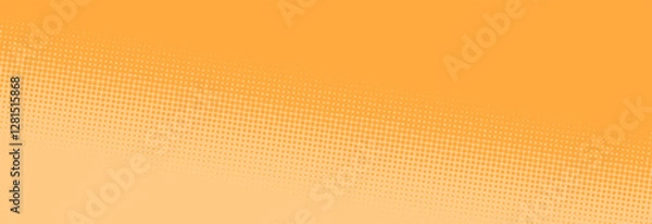 Fototapeta Modern orange pop art background with halftone dots in comic style, vector illustration EPS10