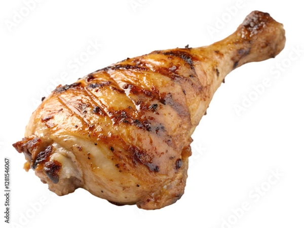 Obraz roasted chicken on a white background