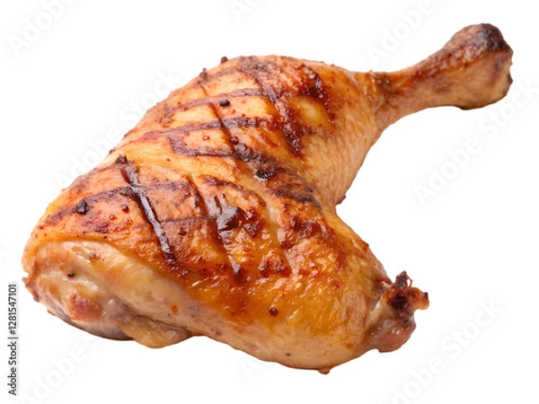 Obraz roasted chicken on a white background