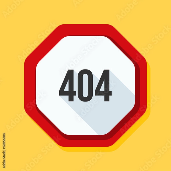 Fototapeta 404 Not found error sign